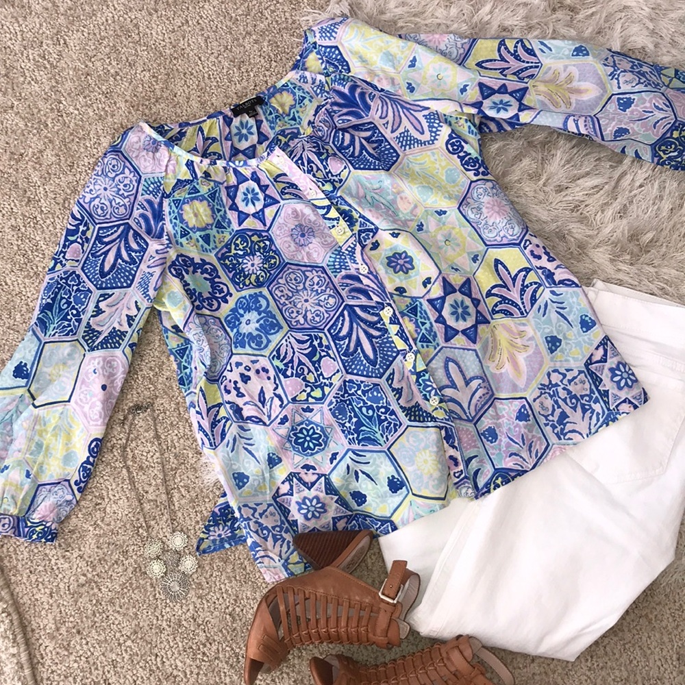Adorable TALBOTS 3/4 length sleeve Size Sp EUC